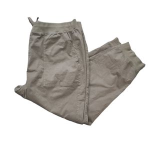 Madewell Twill Jogger Drawstring Pants, Olive Green, Sz XXL